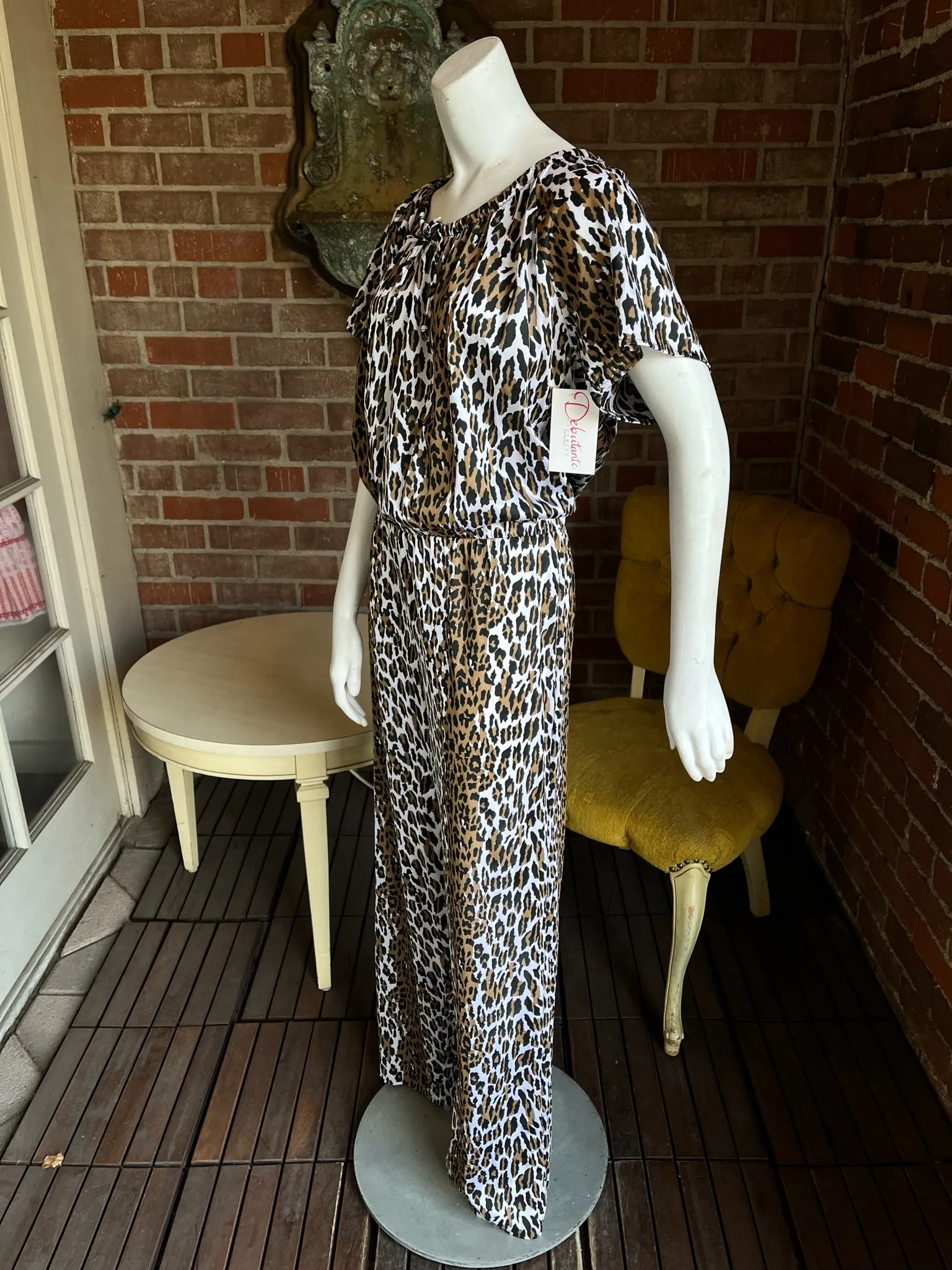 1960s Sheer Leopard Jumpsuit