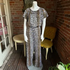 1960s Sheer Leopard Jumpsuit