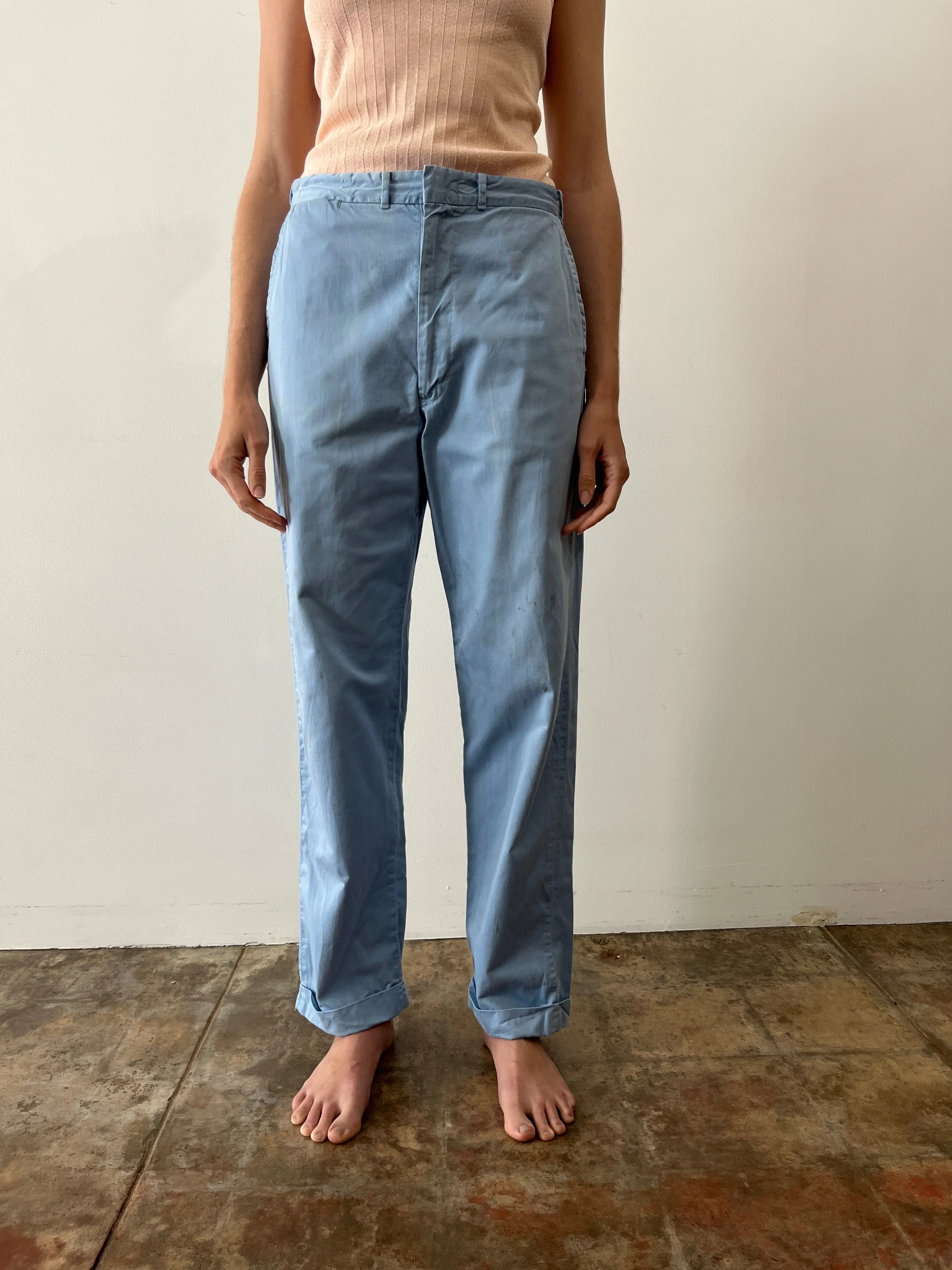 60s Sky Blue Work Pants