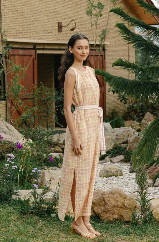 ADELYN MAXI DRESS - LEMON SQUASH