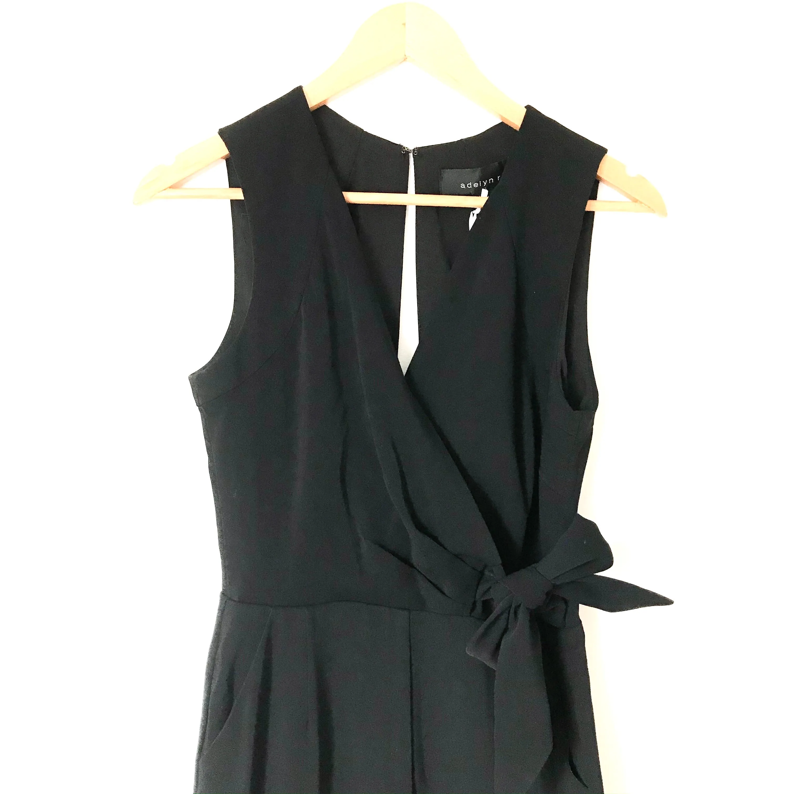 Adelyn Rae Black Waist Tie Jumpsuit NWT- Size XS