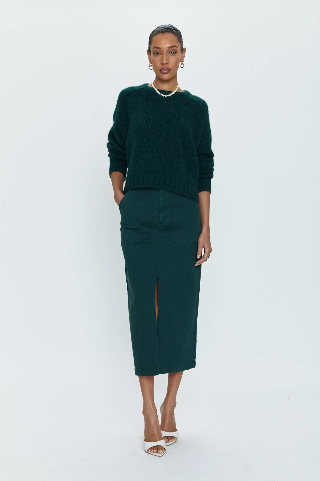 Adina Every Day Sweater - Pine