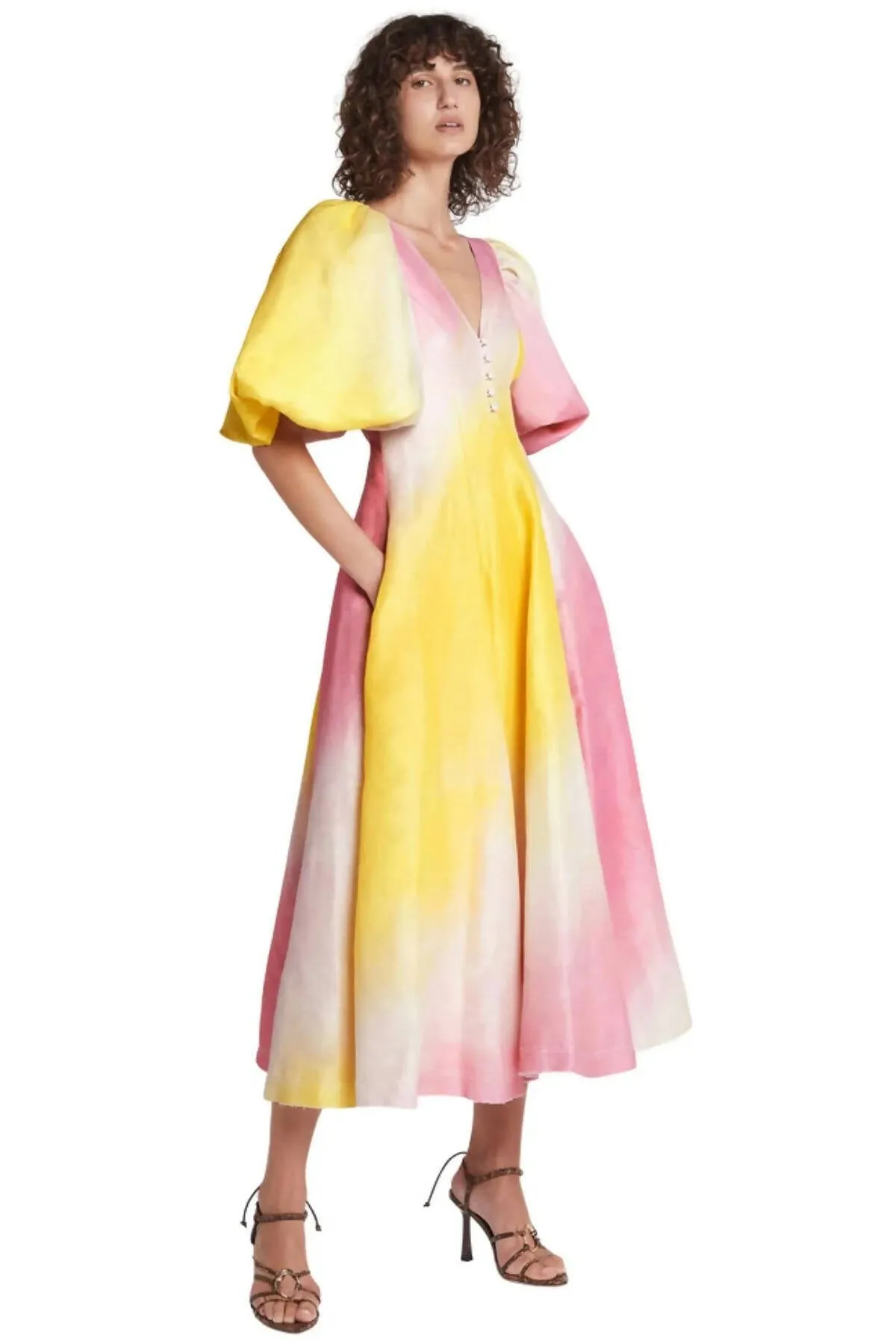 Aje Cloud Burst Midi Dress