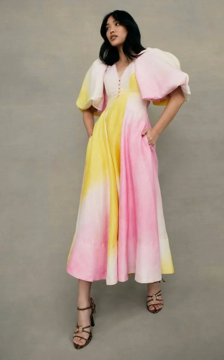 Aje Cloud Burst Midi Dress