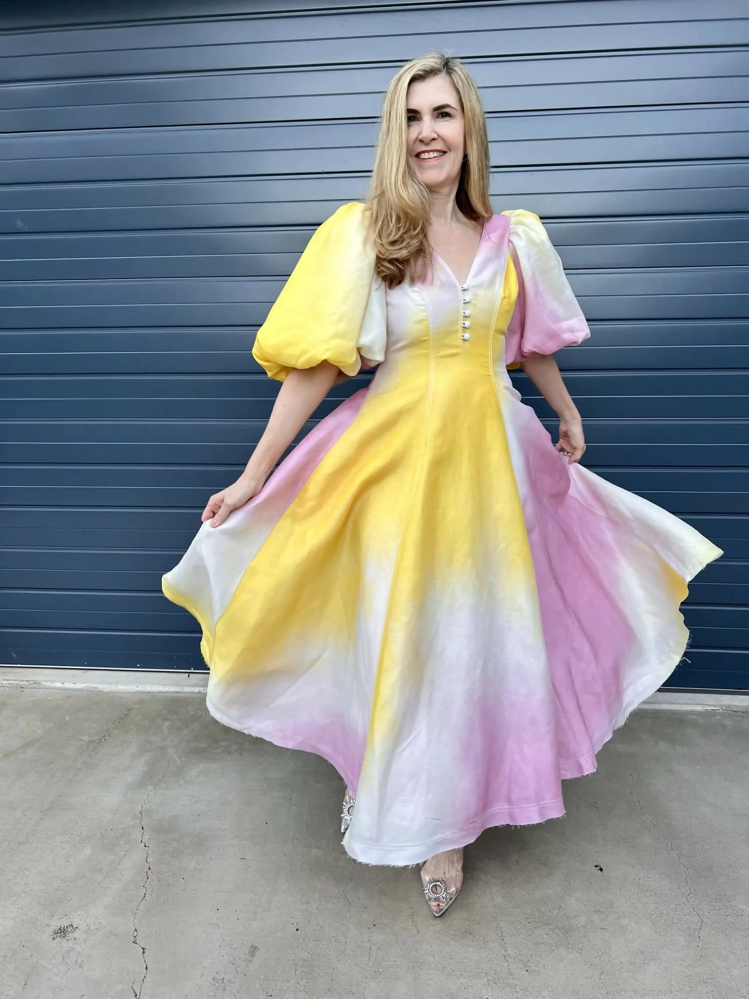 Aje Cloud Burst Midi Dress