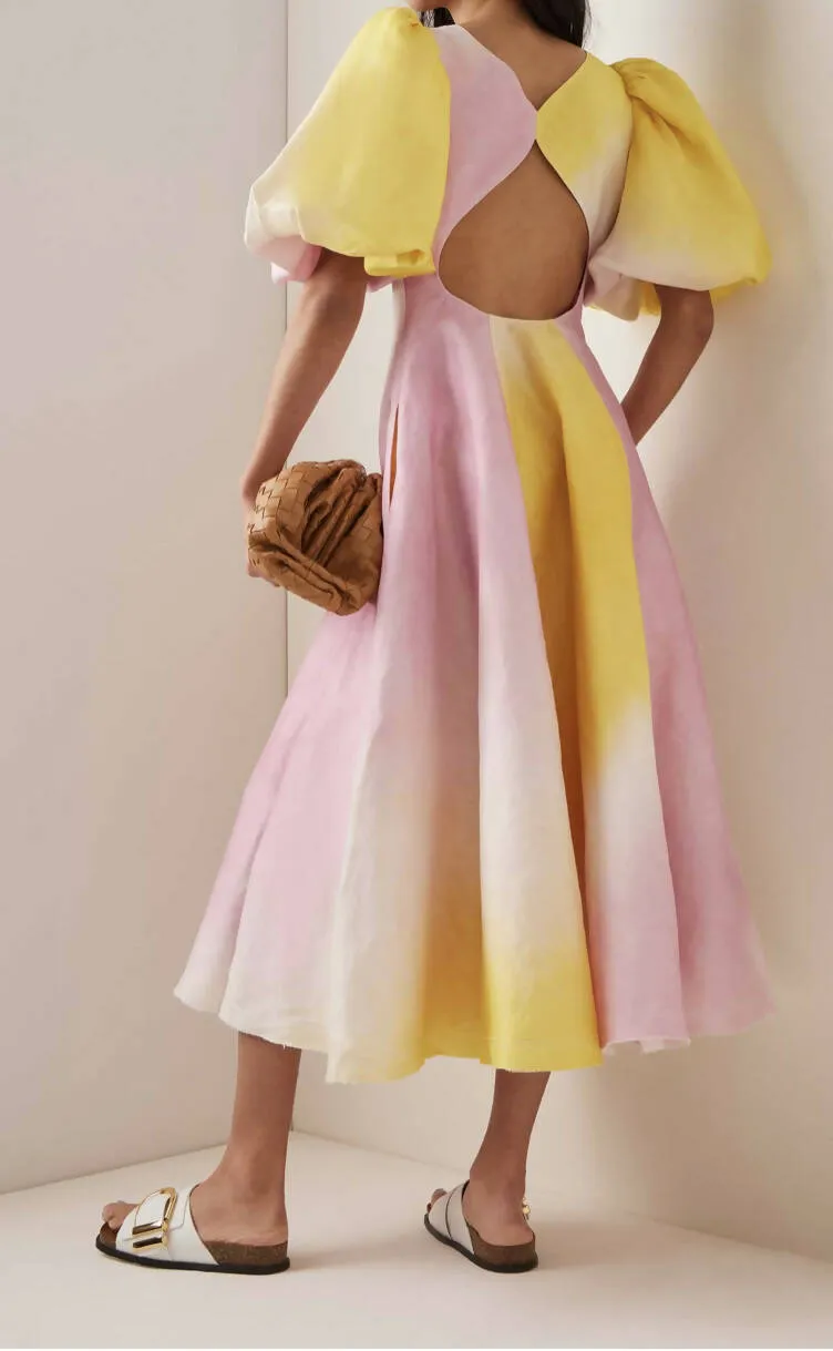 Aje Cloud Burst Midi Dress
