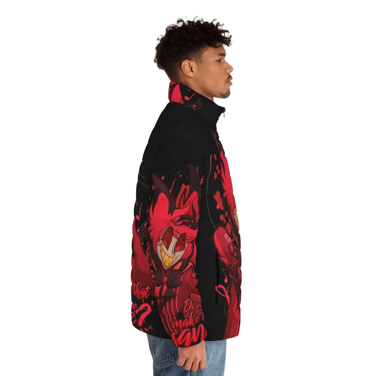 Alastor The Radio Demon Hazbin Hotel Puffer Jacket