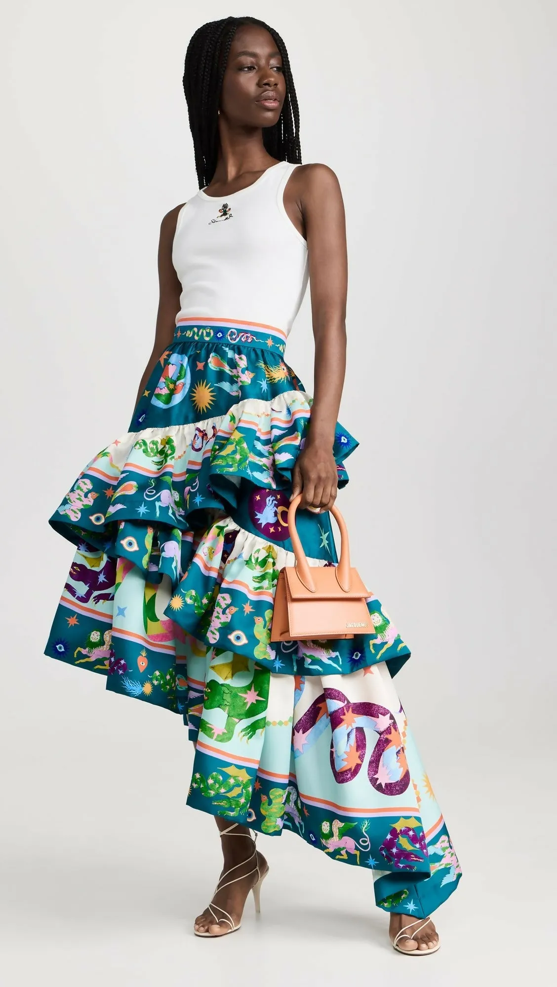 Alemais Guardian Tiered Ruffle Skirt Multi Size AU 12 & 14