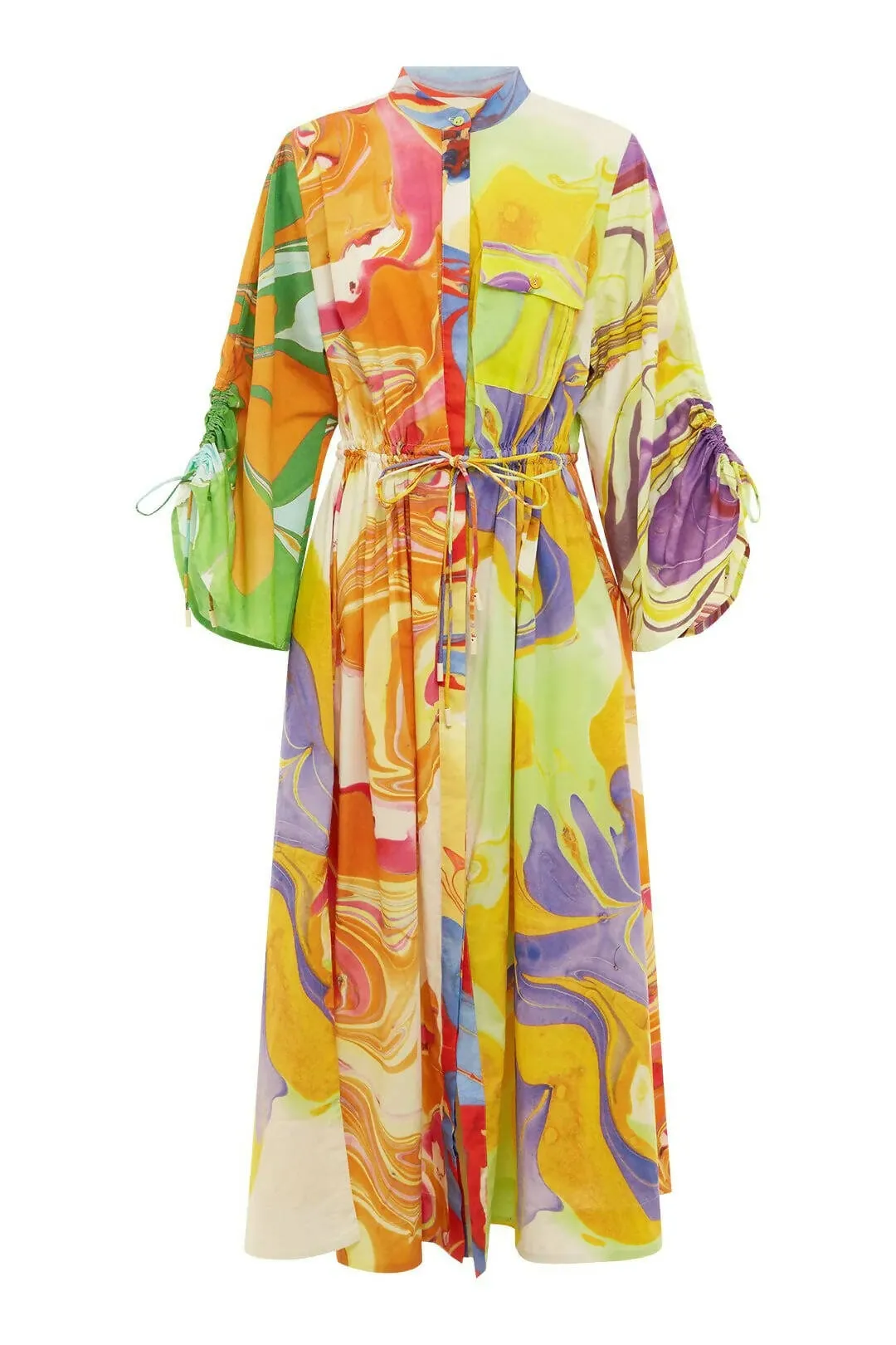 Alemais Luca Midi Shirt Dress Multi Size 16