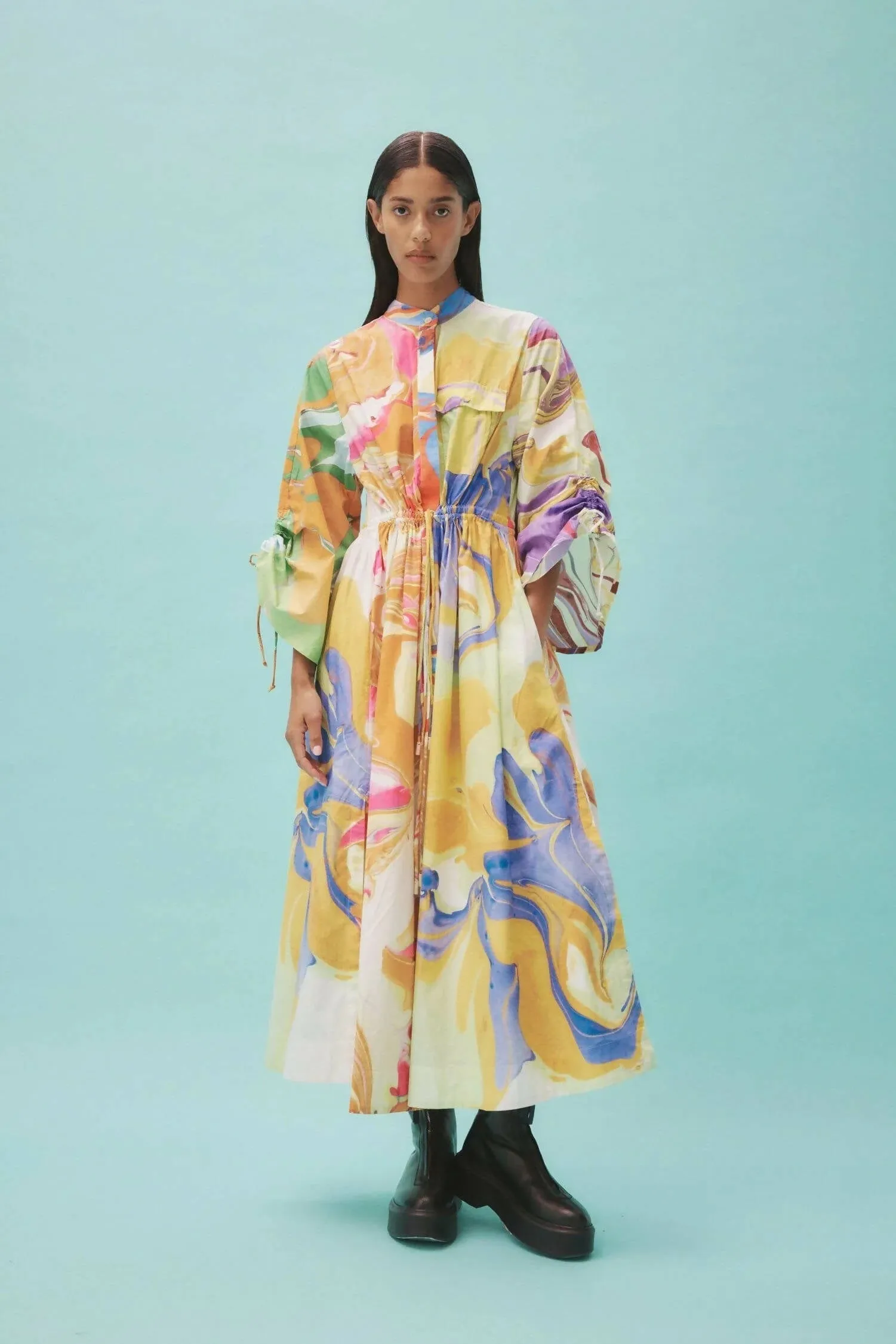 Alemais Luca Midi Shirt Dress Multi Size 16