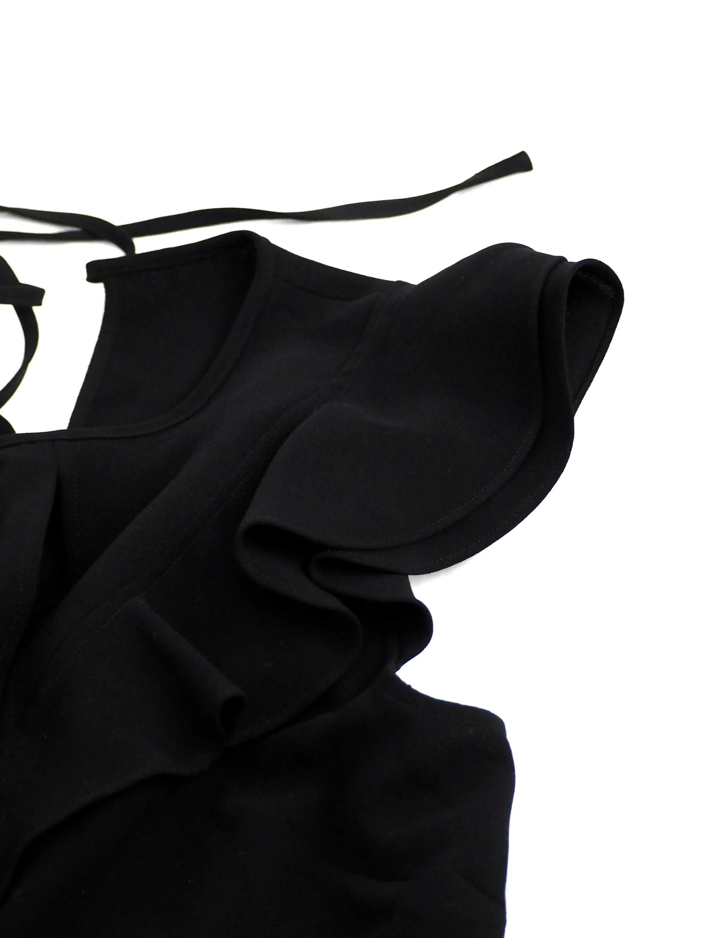Alison Black Ruffle Jumpsuit