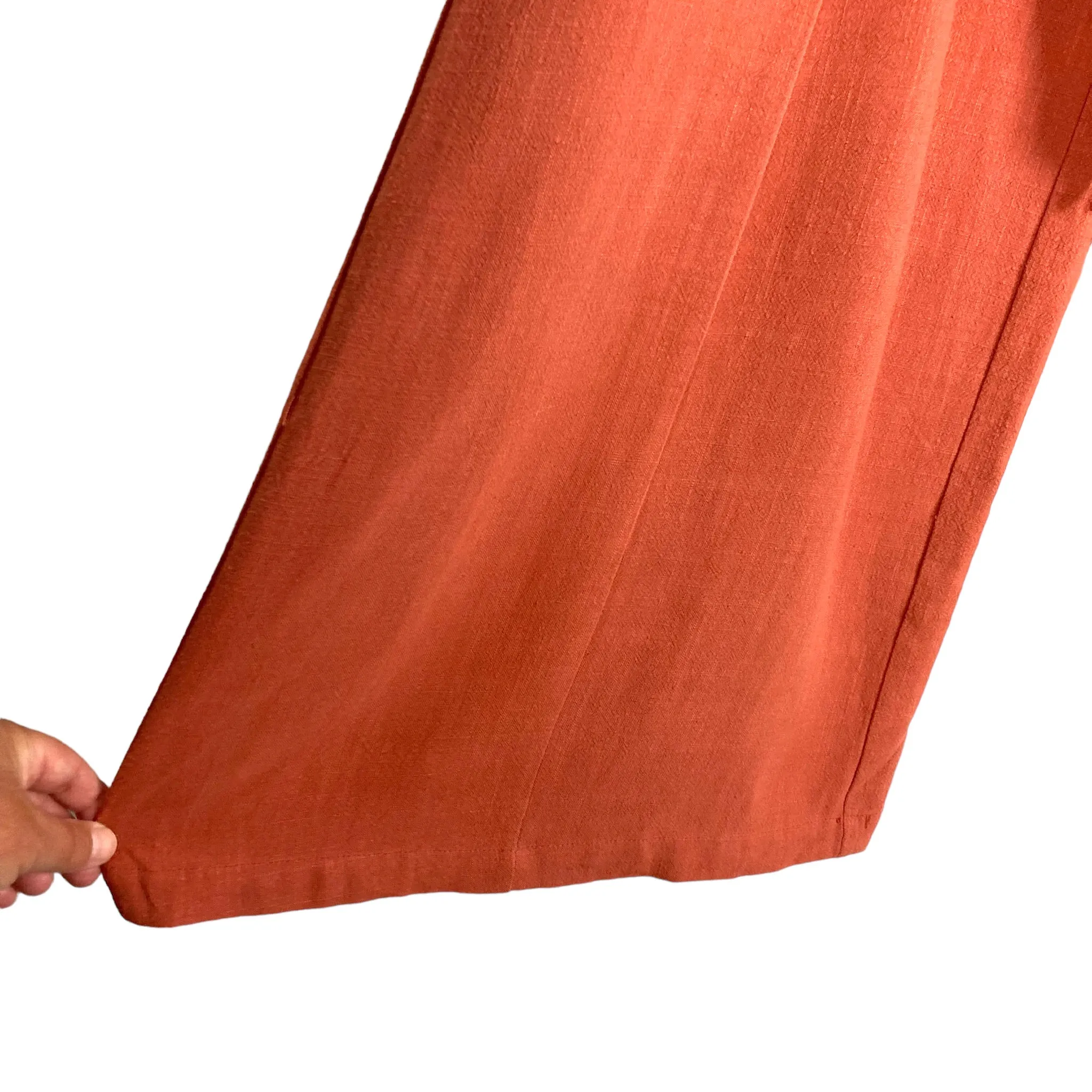 ANRABESS Rust Faux Button Belted Wide Leg Jumpsuit NWT- Size S