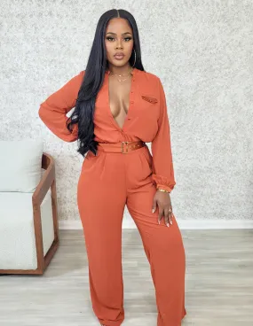 Asia Jumpsuit (Cognac)