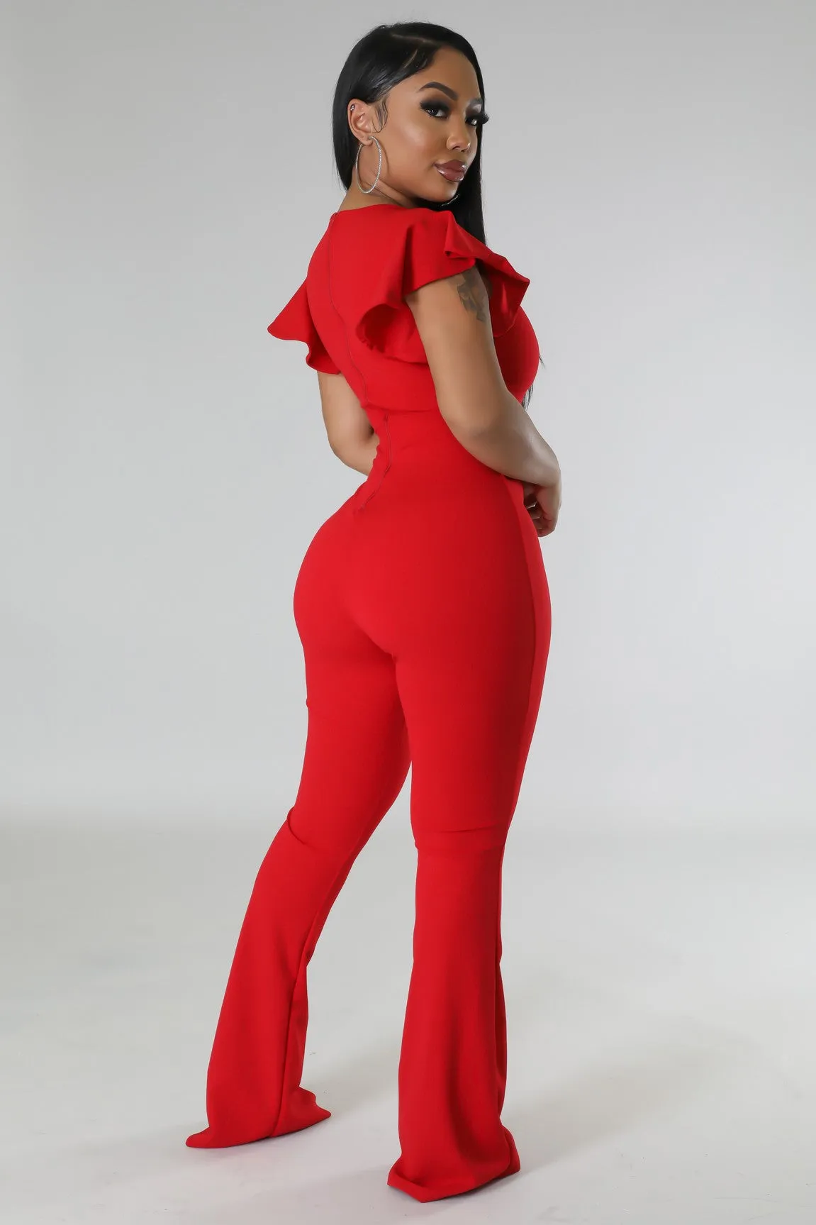 AVA JUMPSUIT | RED