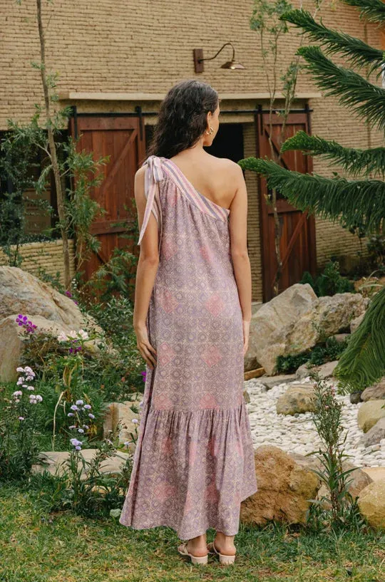 AYLA TOGA MAXI DRESS - BOYSENBERRY