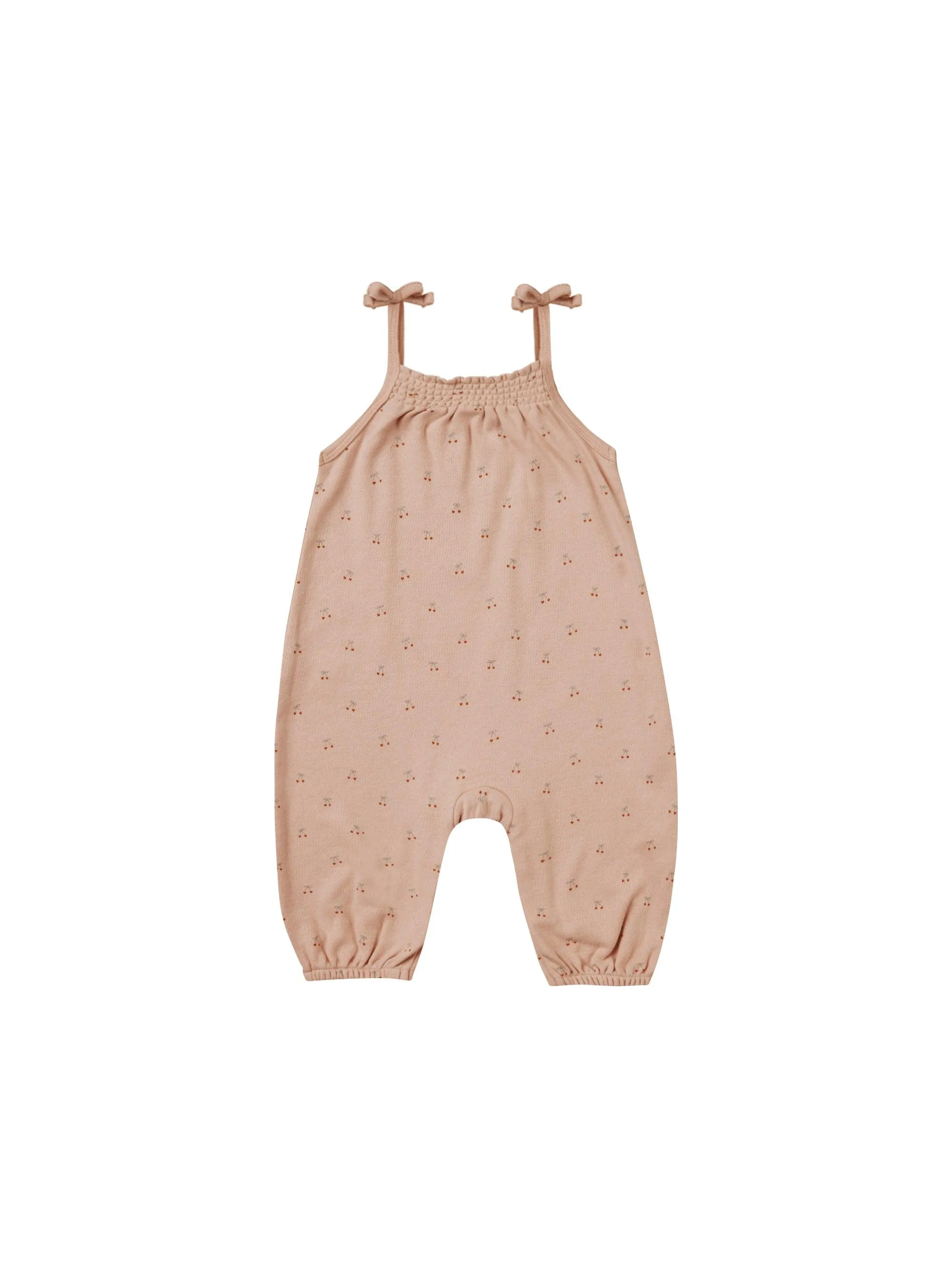 Baby Girl Romper | Cherries Smocked Jumpsuit | Quincy Mae