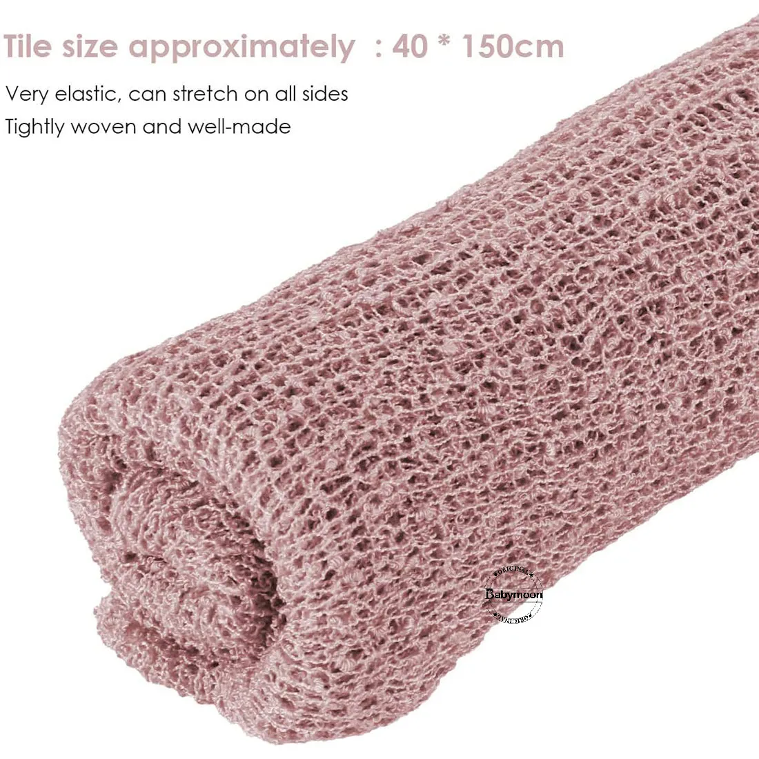 Babymoon Set of Fur Blanket (70x60cm), Wrap & Headband Photography Props - Purple