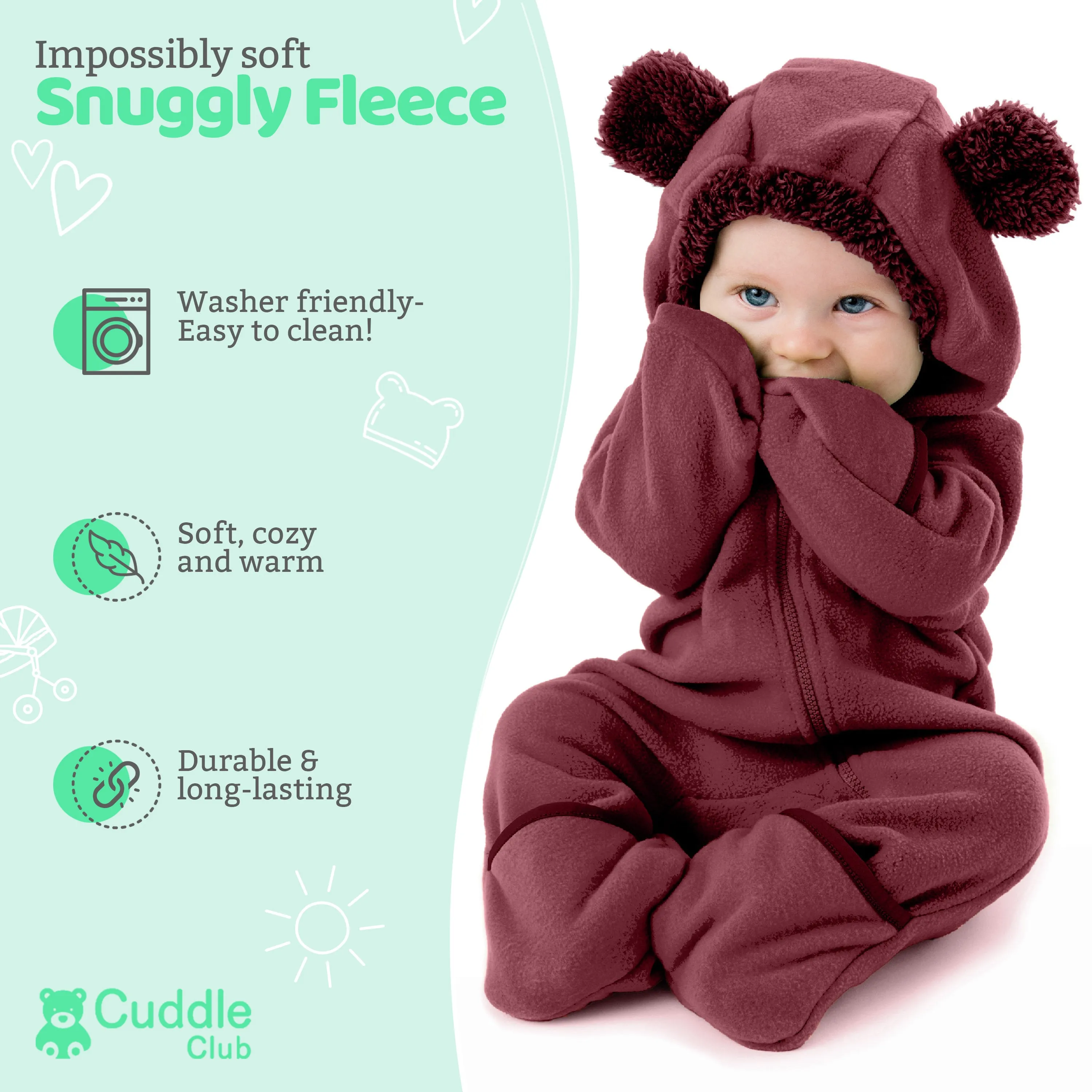 Bear Fleece Bunting (Limited Edition Colors)