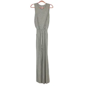 Beeson River Heather Gray Sleeveless Cinched Waist Jumpsuit- Size S
