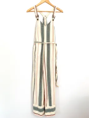 Billabong Striped Wide Leg Crop Jumpsuit- Size S