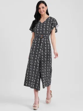 Black Bohemian Straight Jumpsuit