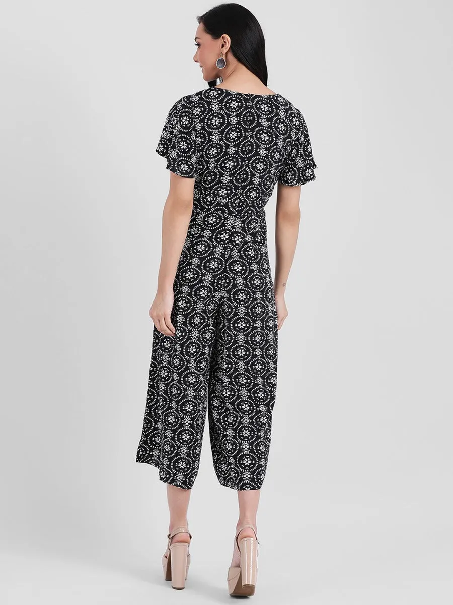 Black Bohemian Straight Jumpsuit