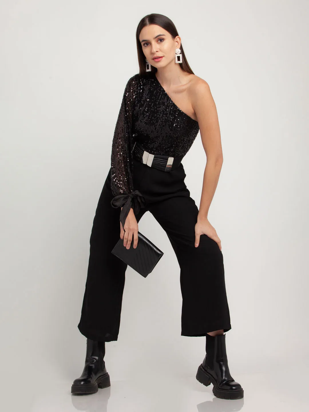 Black Embellished Jumpsuit