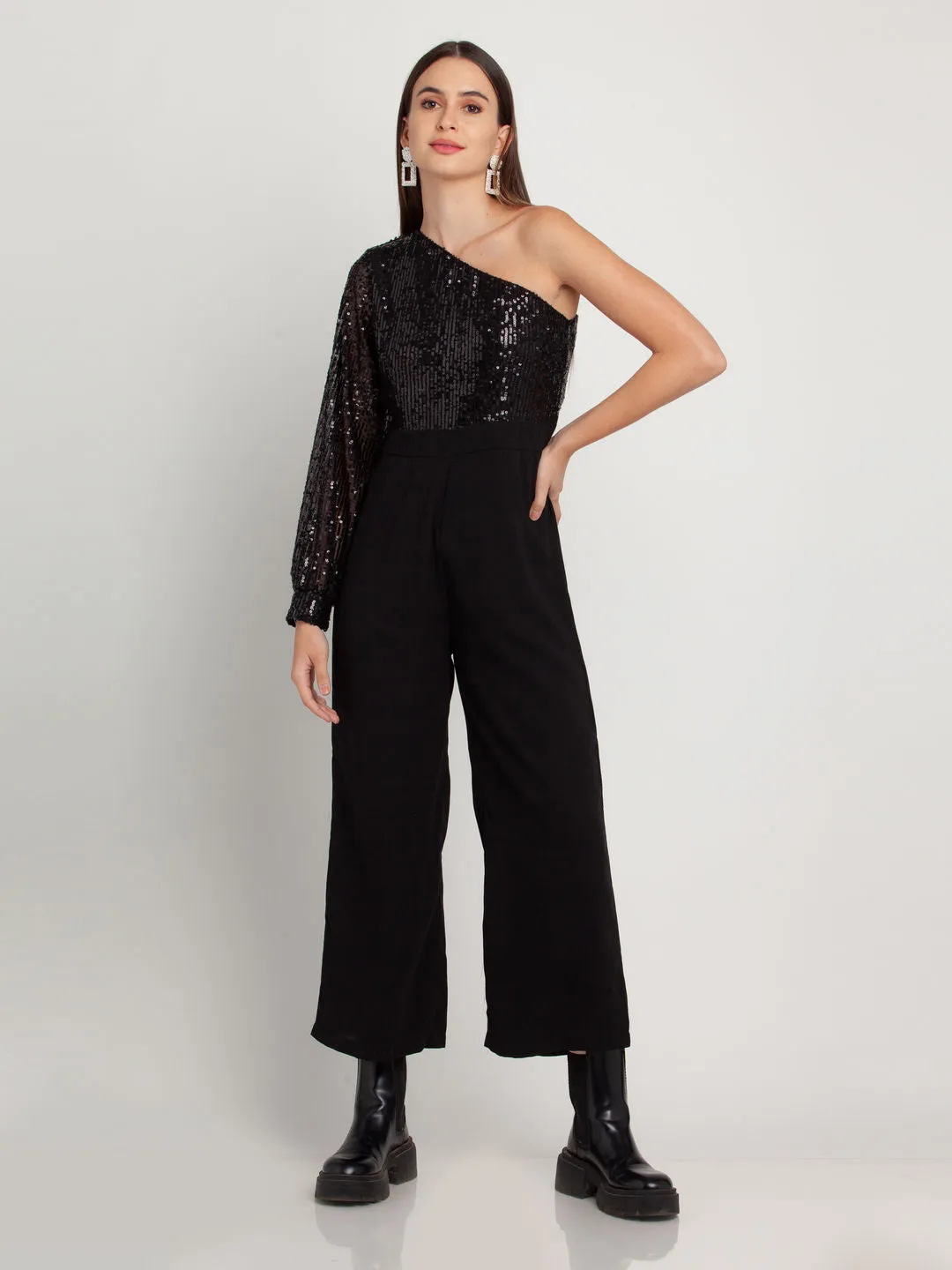 Black Embellished Jumpsuit
