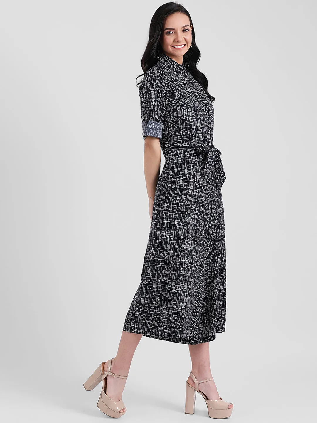 Black Printed Basic Jumpsuit