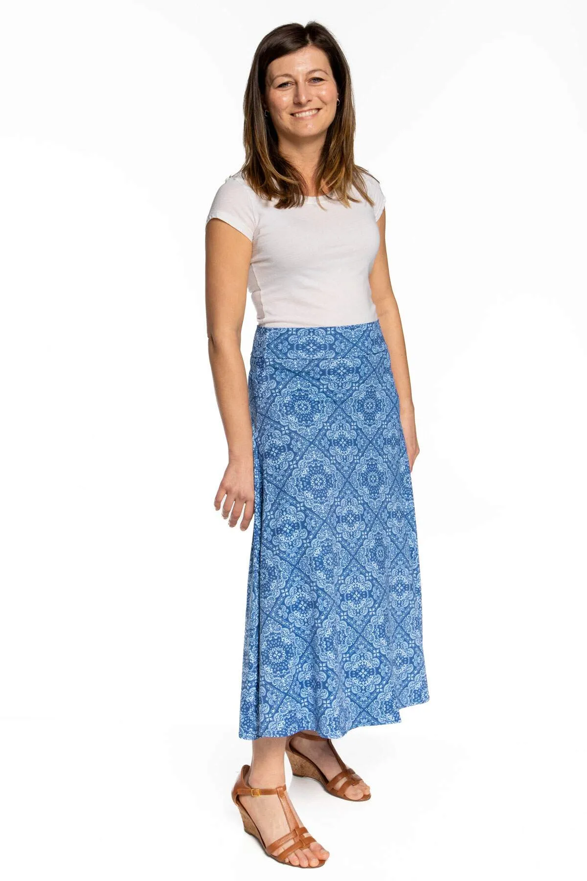 Blanche Skirt - Blue Bandana