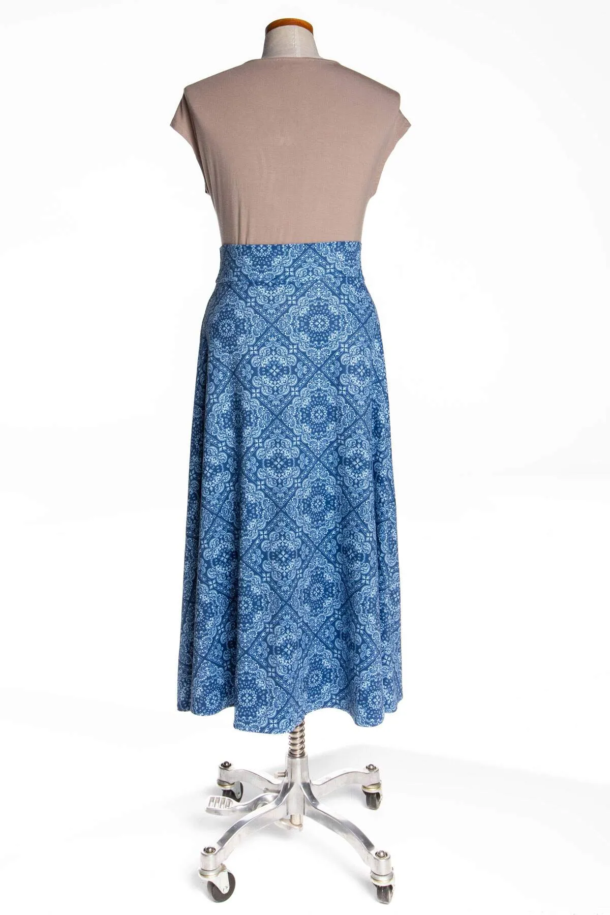Blanche Skirt - Blue Bandana