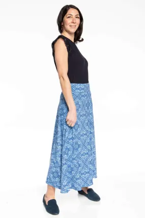 Blanche Skirt - Blue Bandana