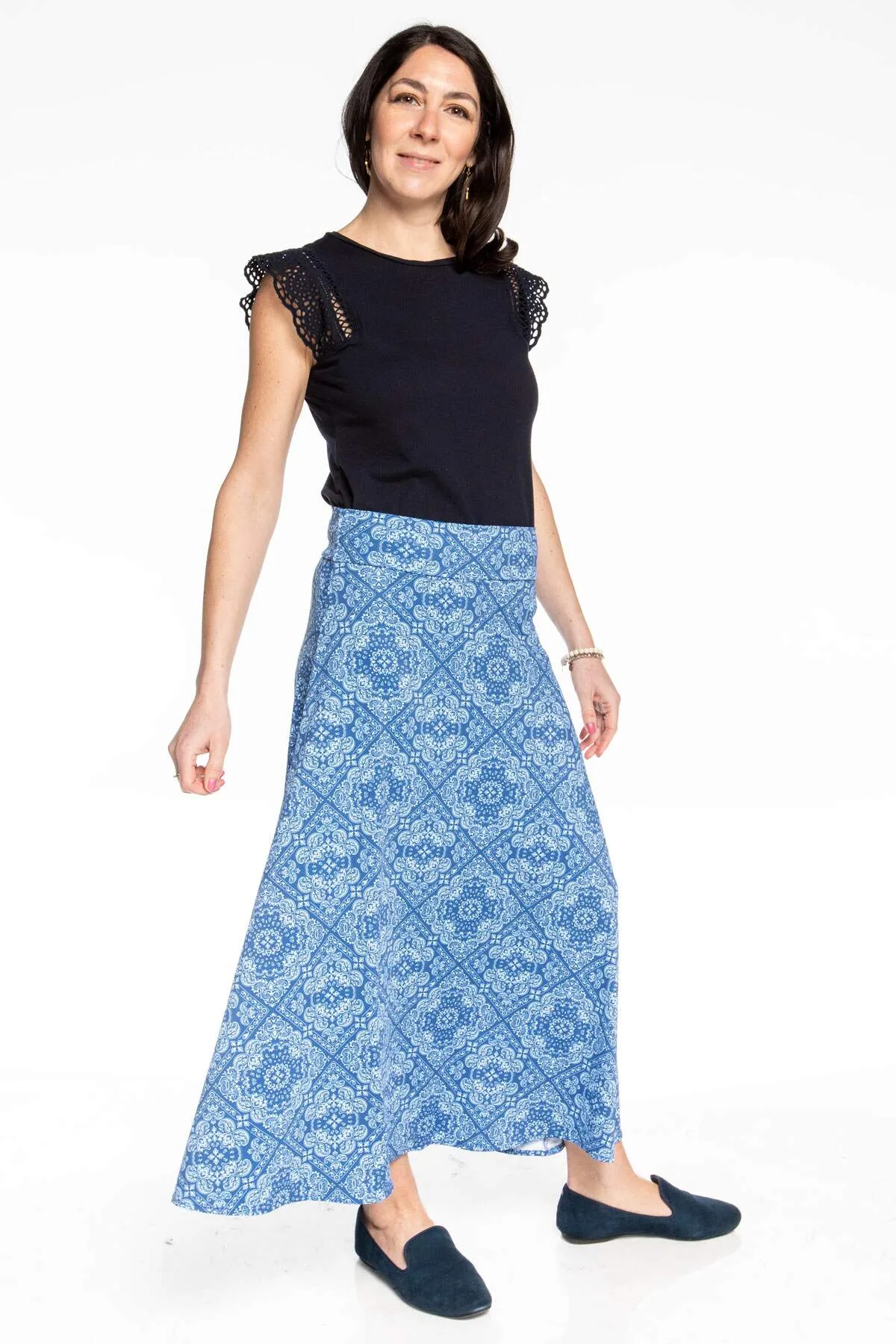 Blanche Skirt - Blue Bandana