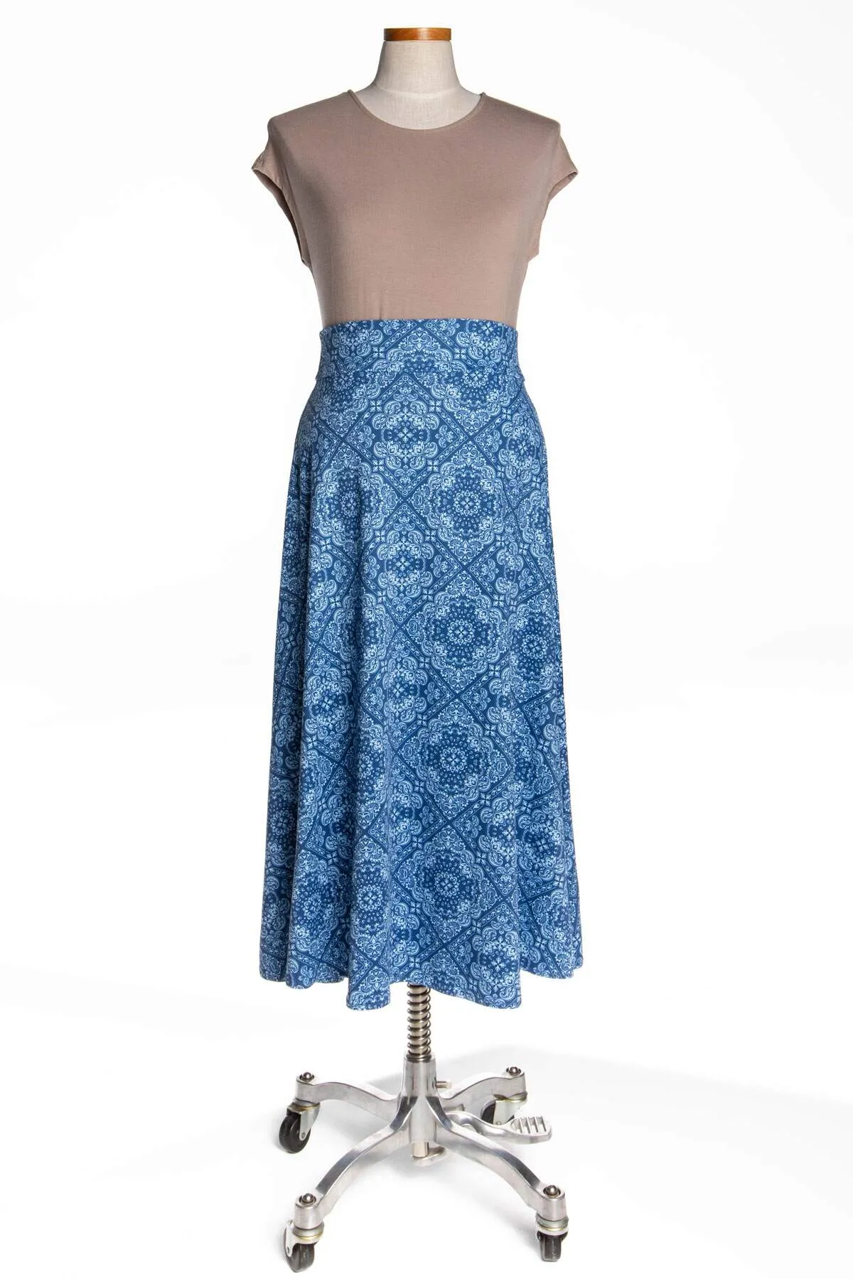 Blanche Skirt - Blue Bandana