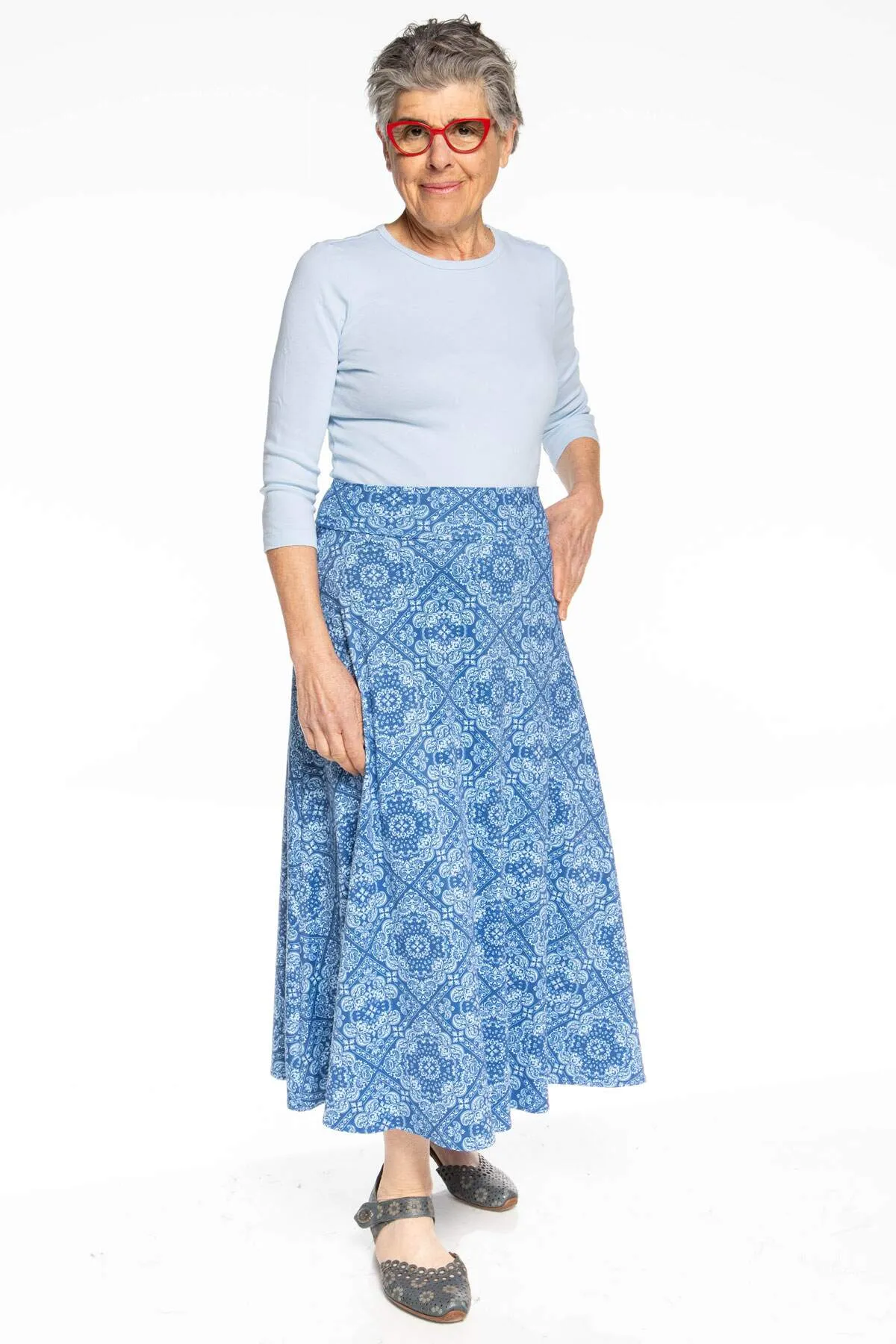 Blanche Skirt - Blue Bandana