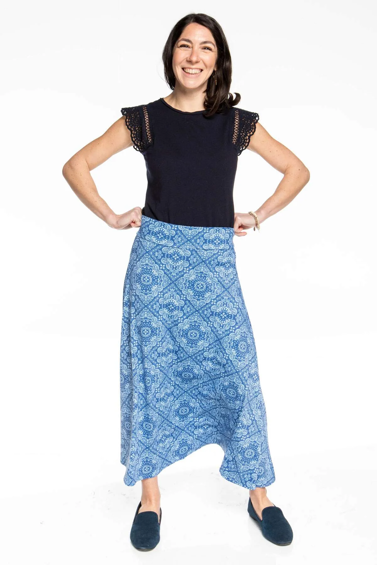 Blanche Skirt - Blue Bandana