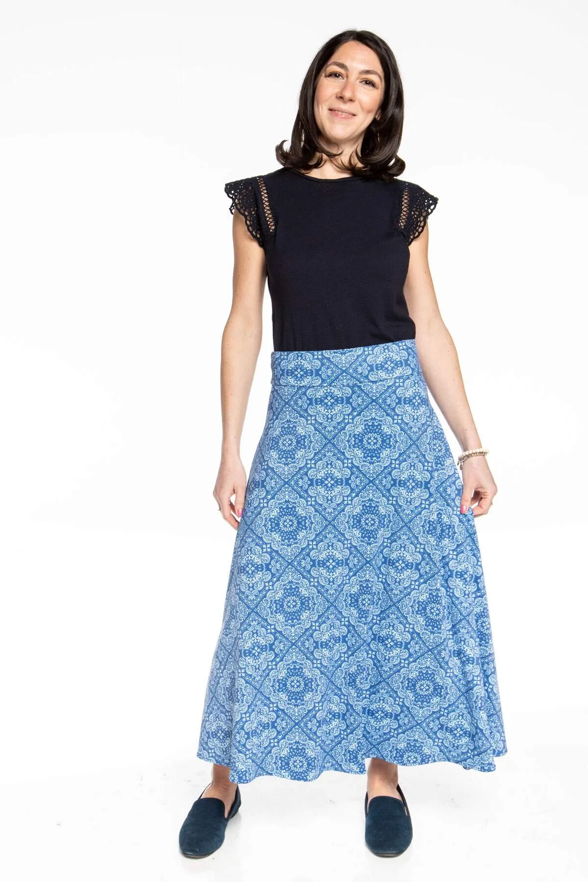 Blanche Skirt - Blue Bandana