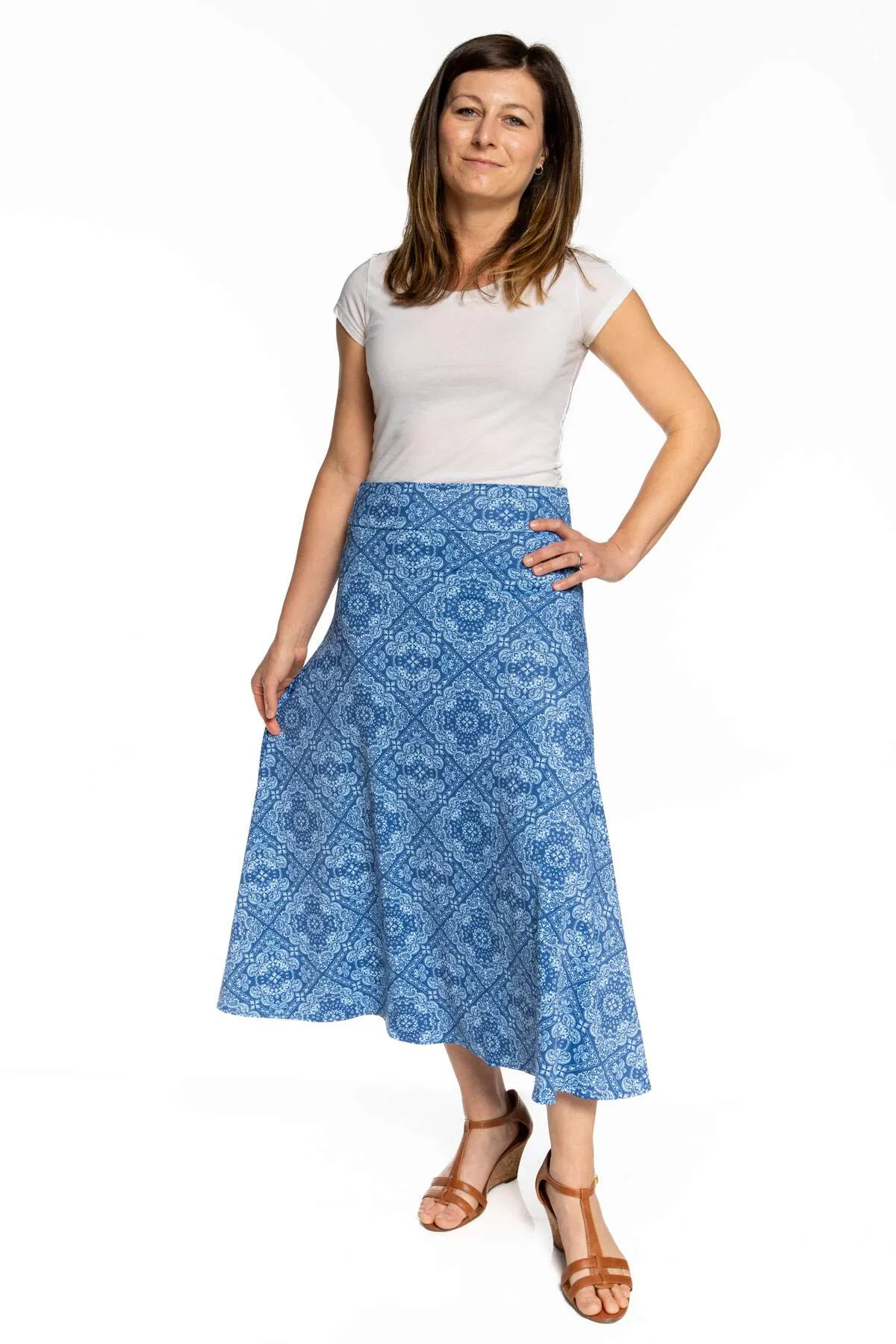Blanche Skirt - Blue Bandana