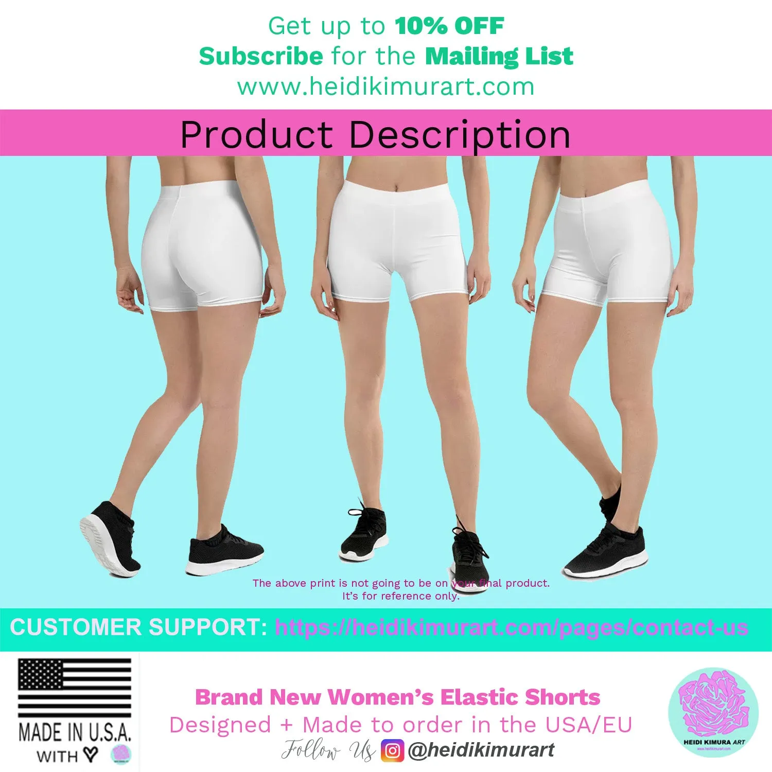 Blue Galaxy Women's Gym Shorts, Space Milky Way Cosmos Short Tights-Made in USA/EU/MX