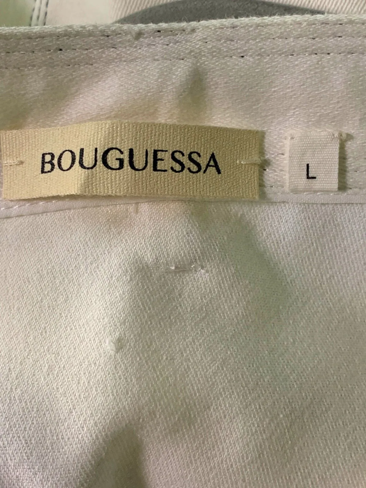 Bouguessa White Midi Skirt L