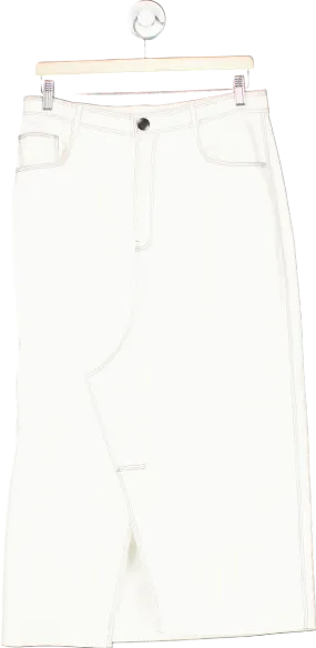 Bouguessa White Midi Skirt L