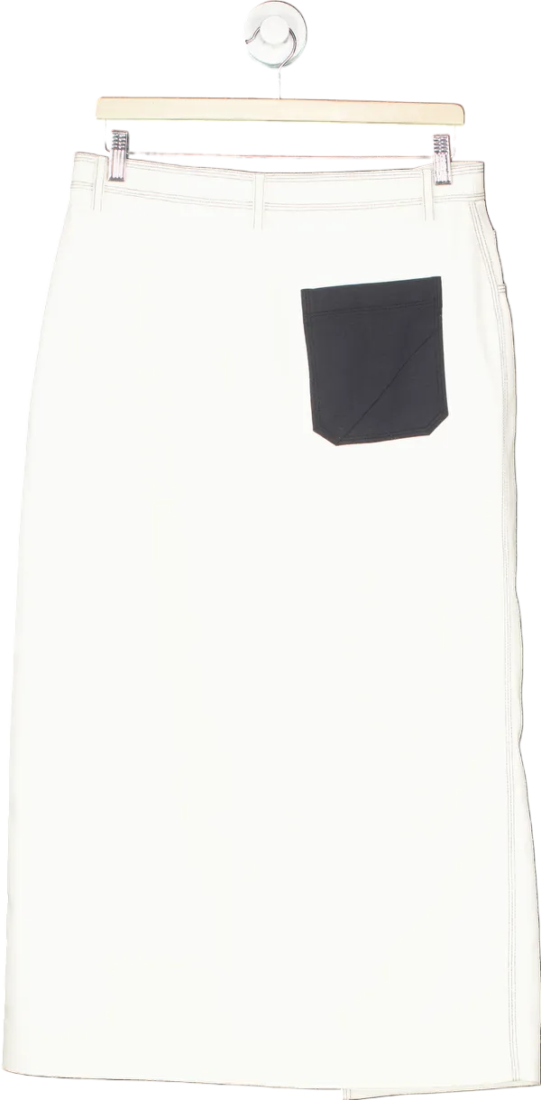 Bouguessa White Midi Skirt L
