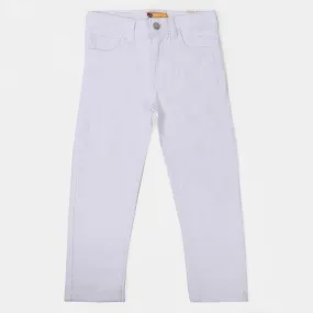 Boys Cotton Pant Independence - White