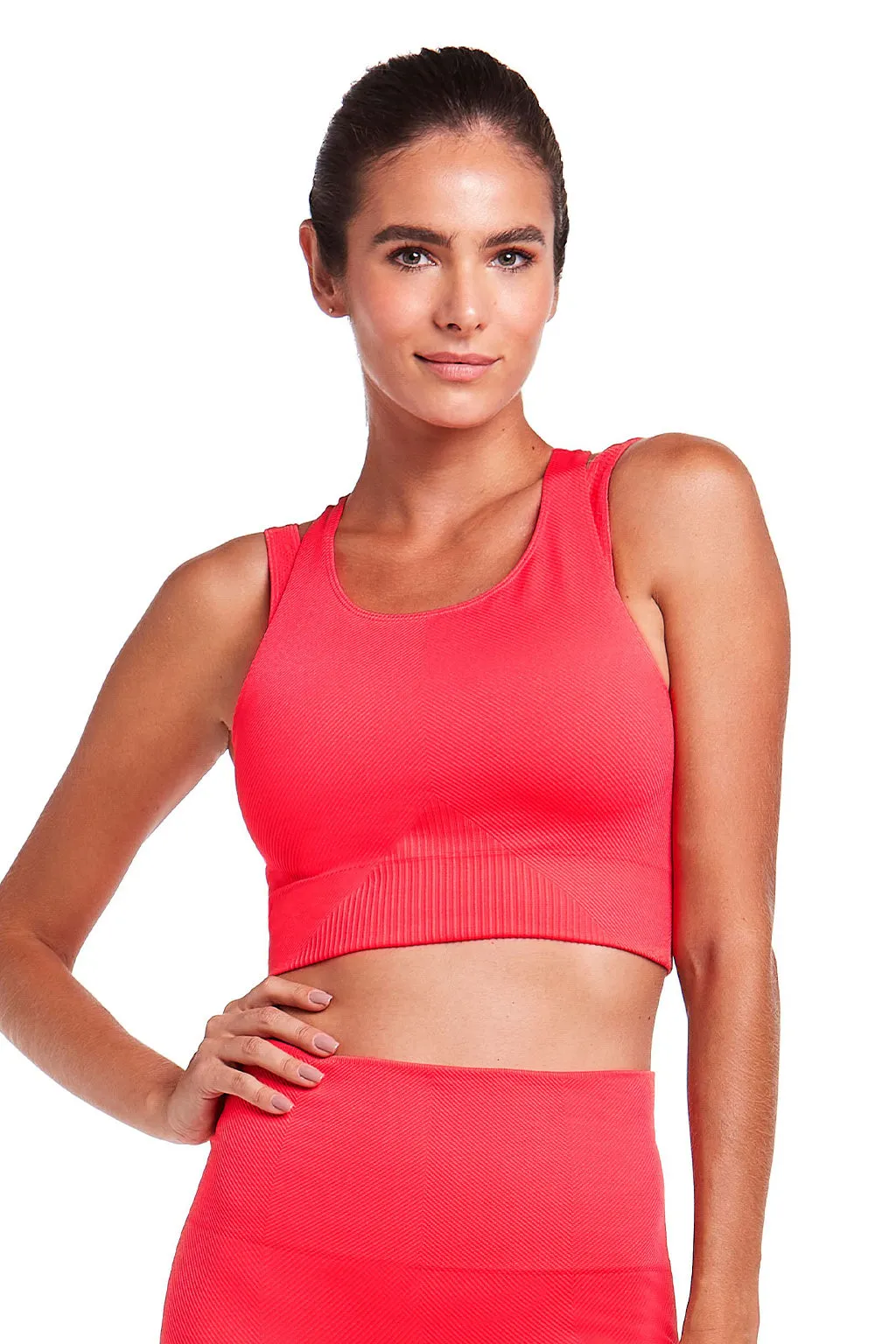 Brazilian Sports Top Twill Bra with Double Layer