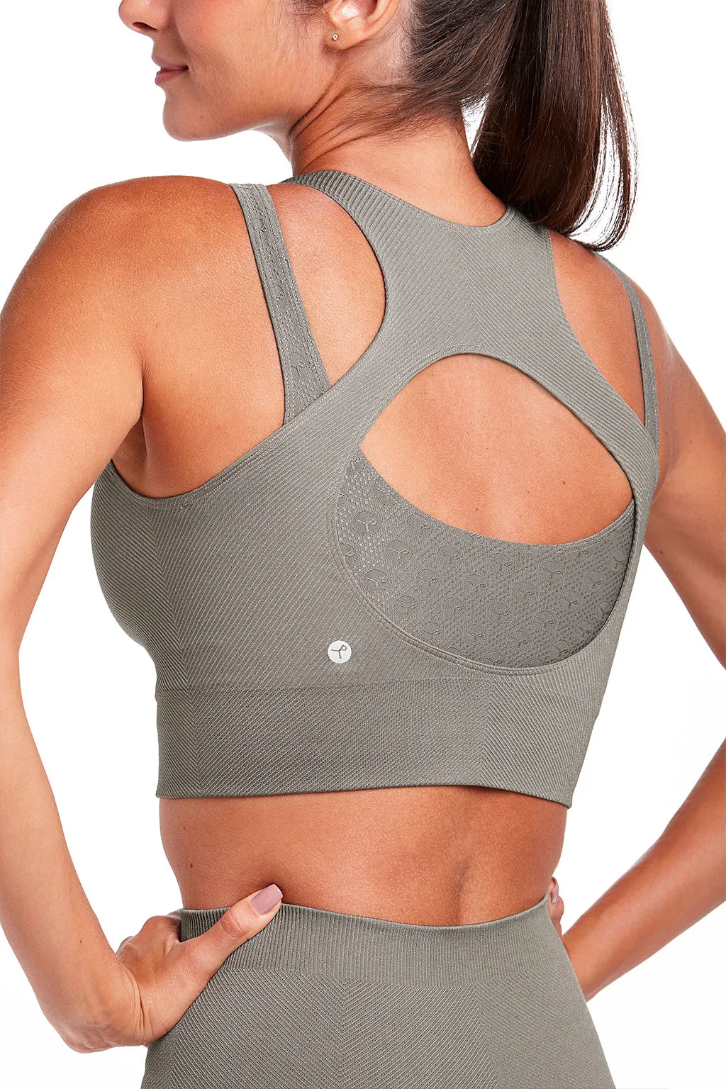 Brazilian Sports Top Twill Bra with Double Layer