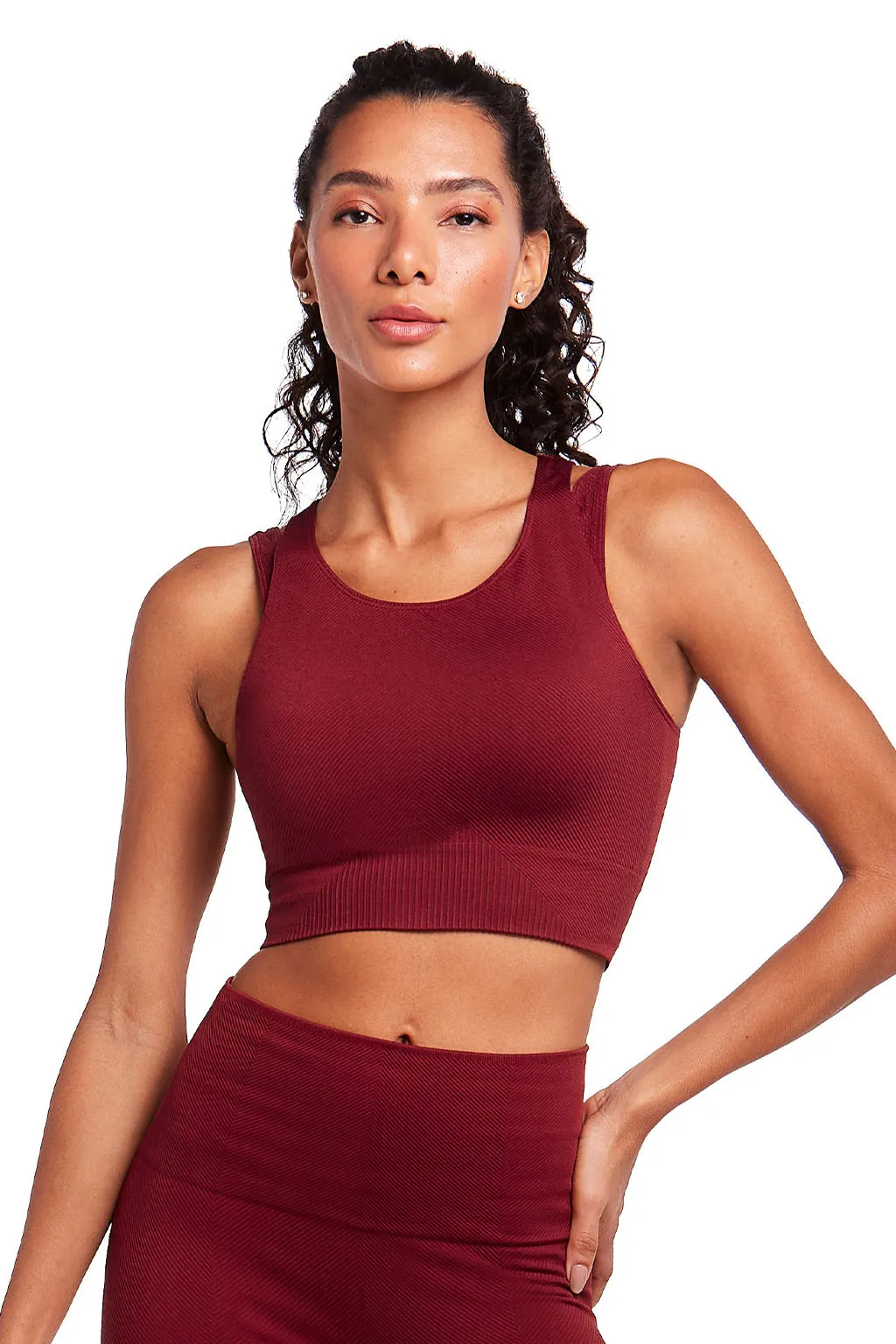 Brazilian Sports Top Twill Bra with Double Layer