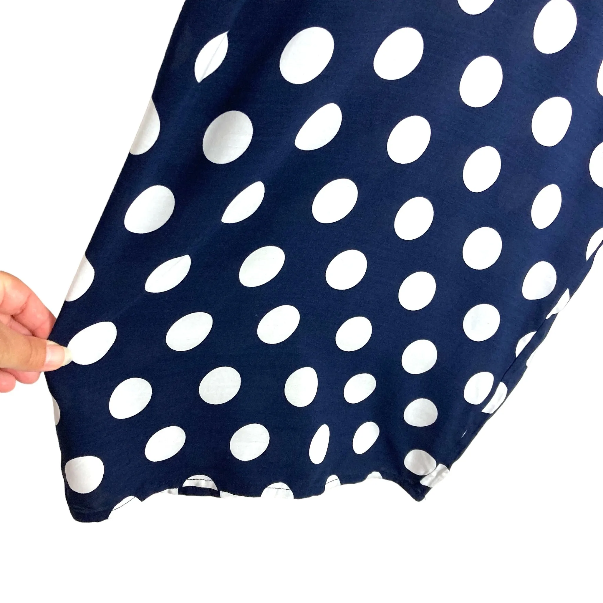Buenos Ninos Navy with White Polka Dots Wide Leg Jumpsuit NWT- Size S (see notes)