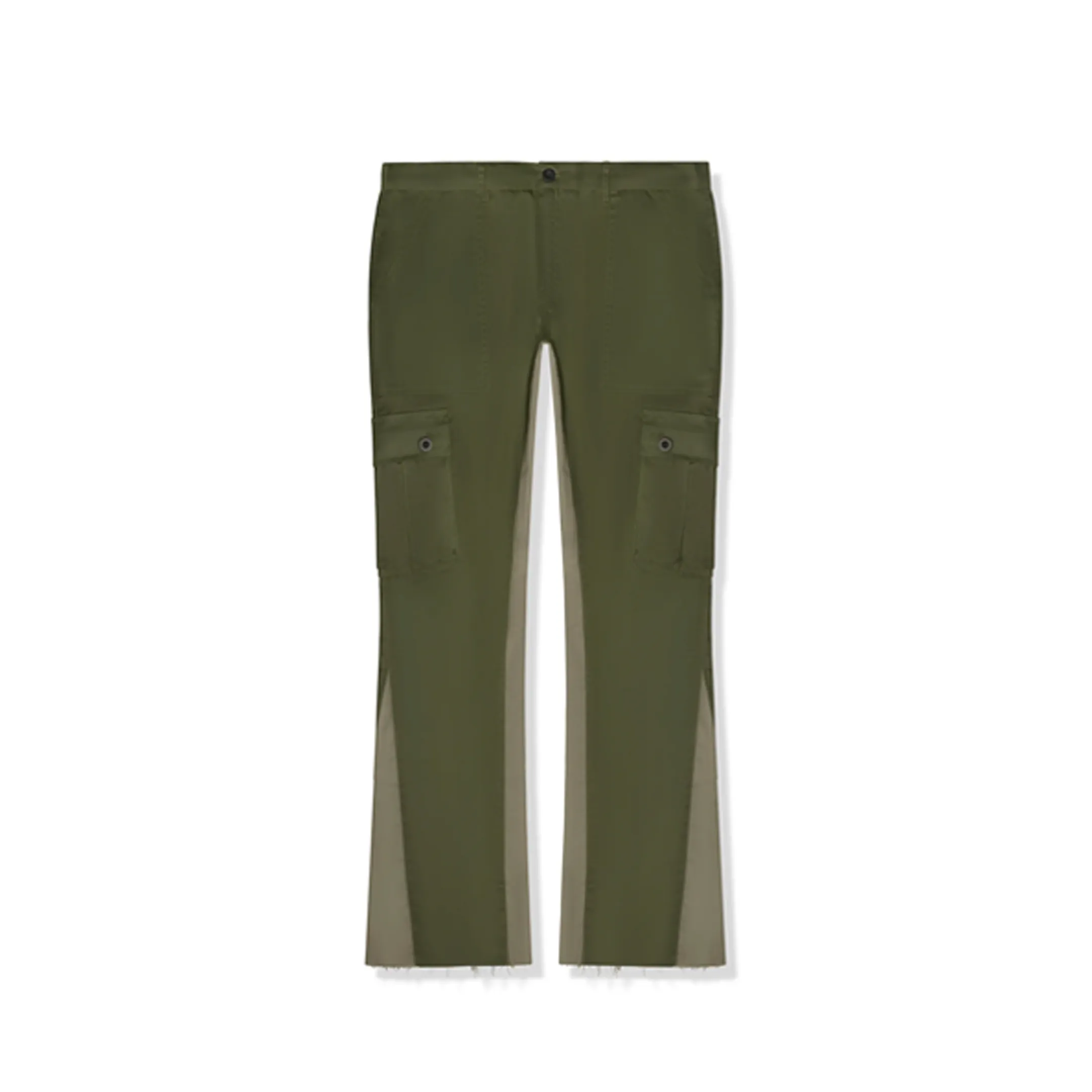 CARGO FLARE TROUSERS - KHAKI