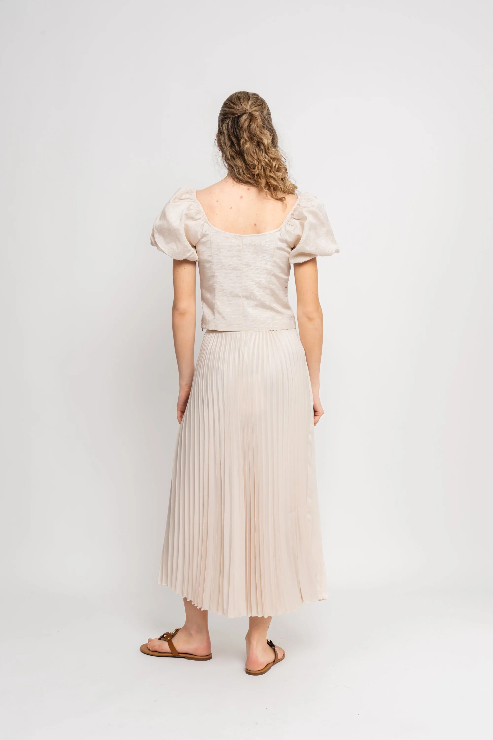 Celine Hw Midi Skirt - Whitecap Gray