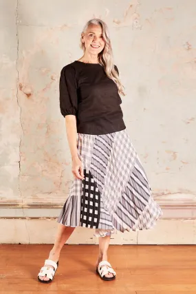 Central Park Pleated Skirt Black